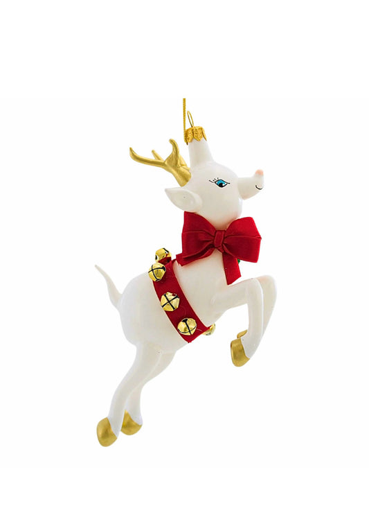 deCarlini Jumping White Reindeer