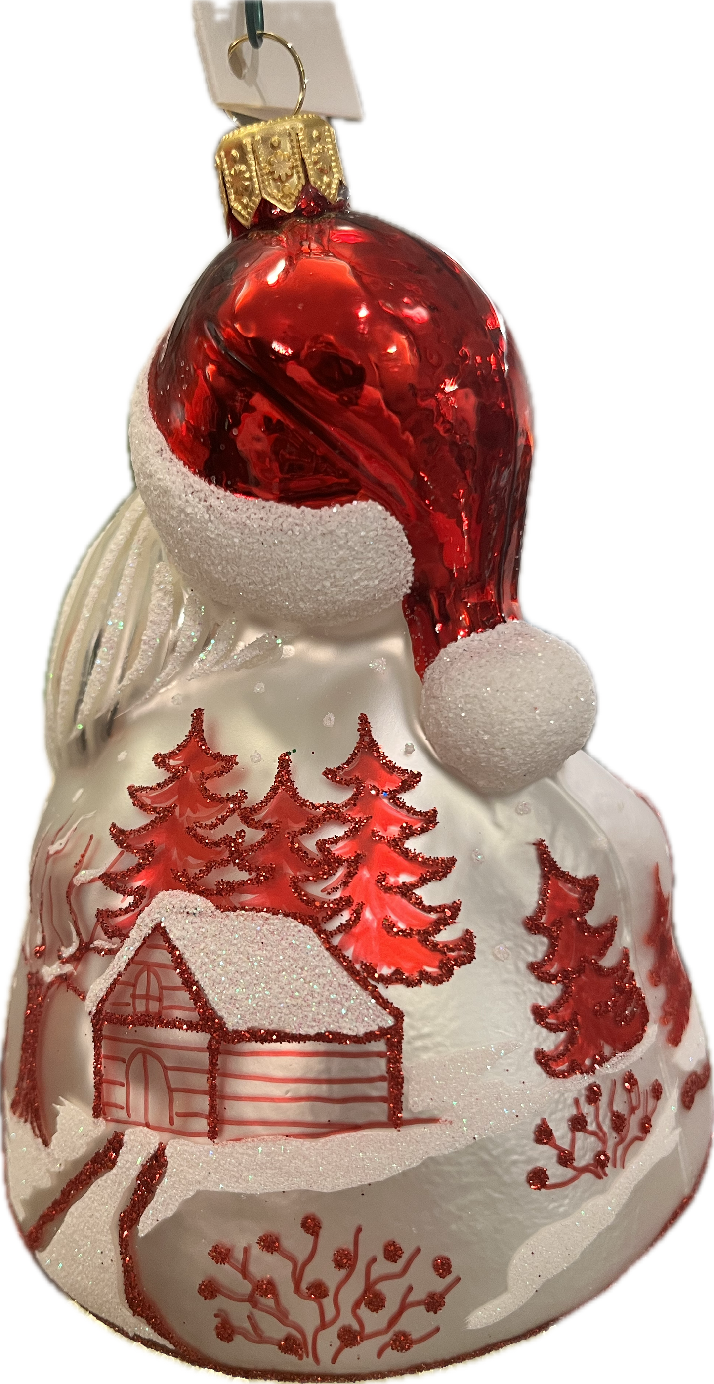 White and Red Santa Toile