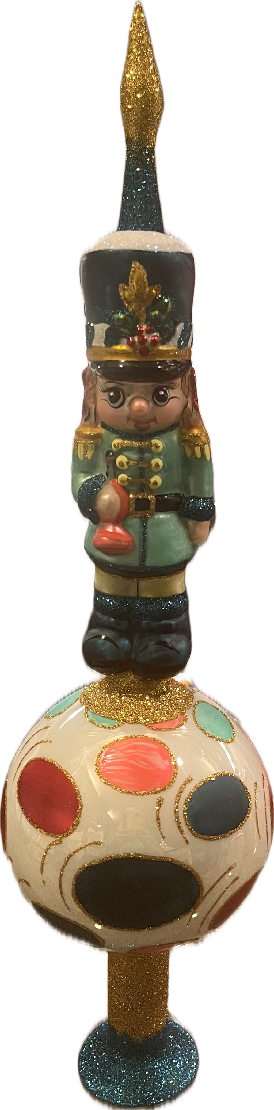 ChristmasJules TURQUOISE SOLDIER FINIAL