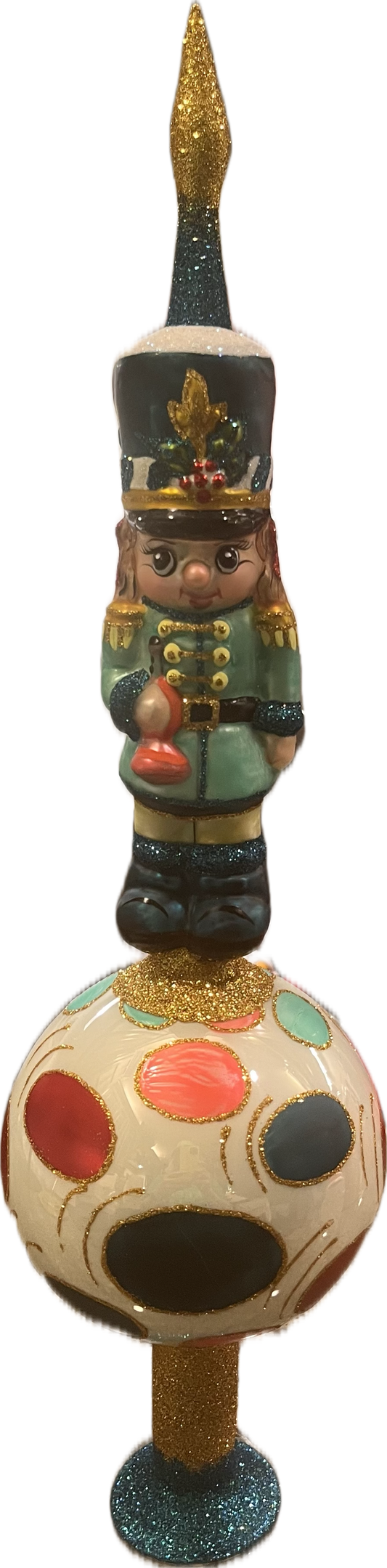 ChristmasJules TURQUOISE SOLDIER FINIAL