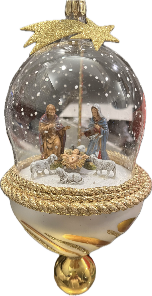 deCarlini for ChristmasJules GOLDEN NATIVITY IN DOME