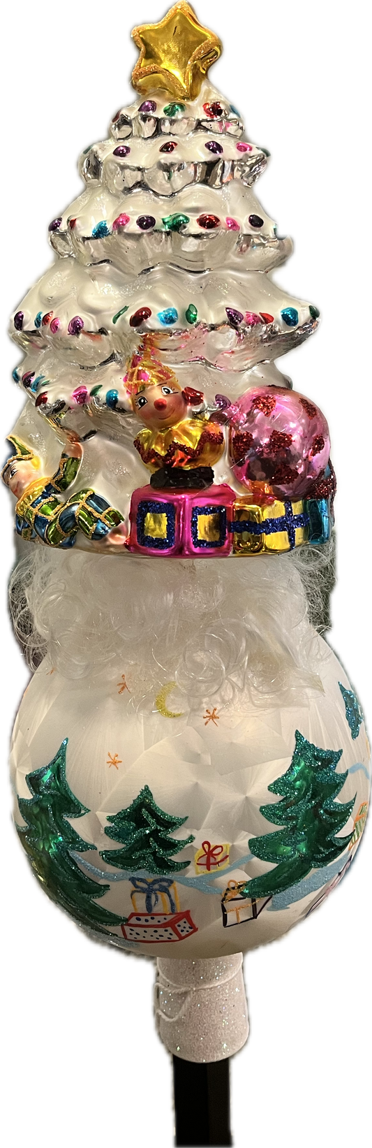 ChristmasJules WHITE CHRISTMAS TREE FINIAL