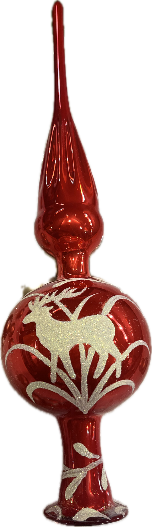 Glitter Stag Finial