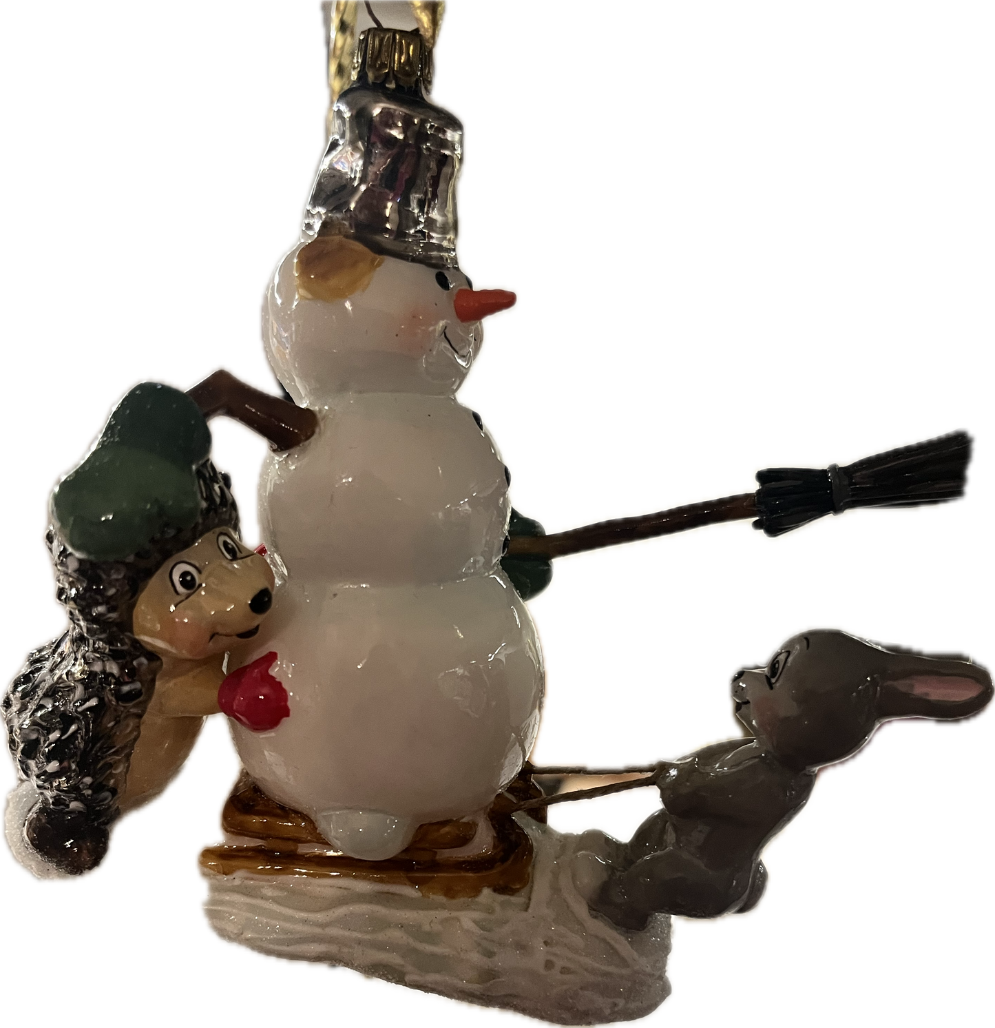 Snowman with Hare and Hedgehog