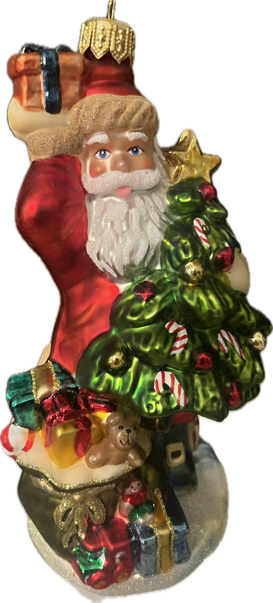 Santa with a Christmas Tree