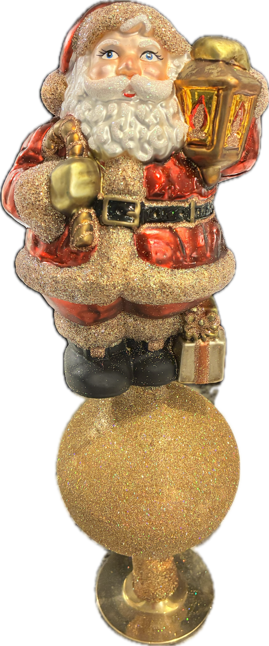 Santa with Lantern Finial