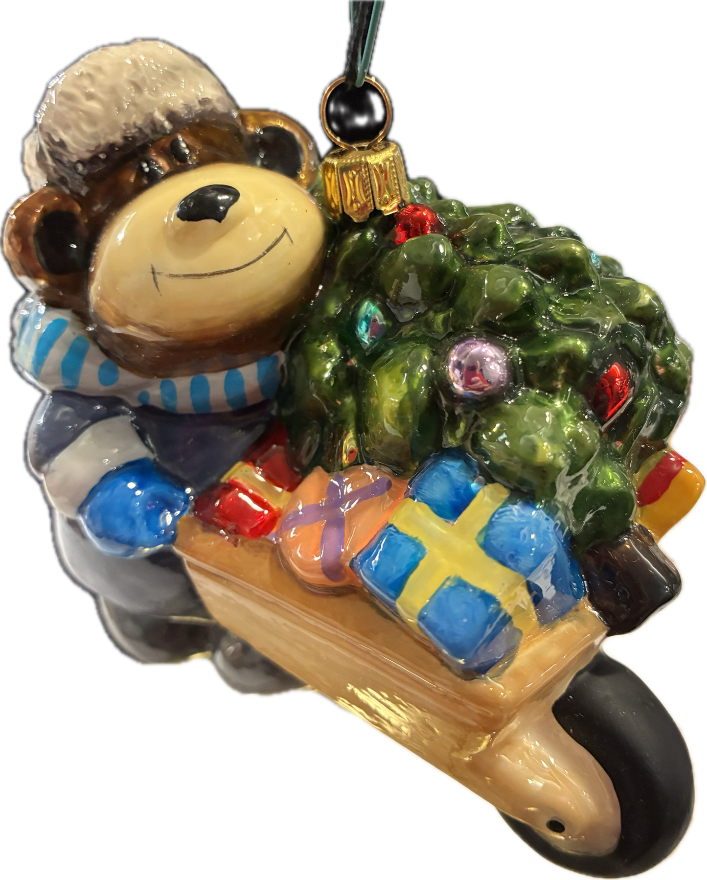 Teddy with Gifts and Christmas Tree