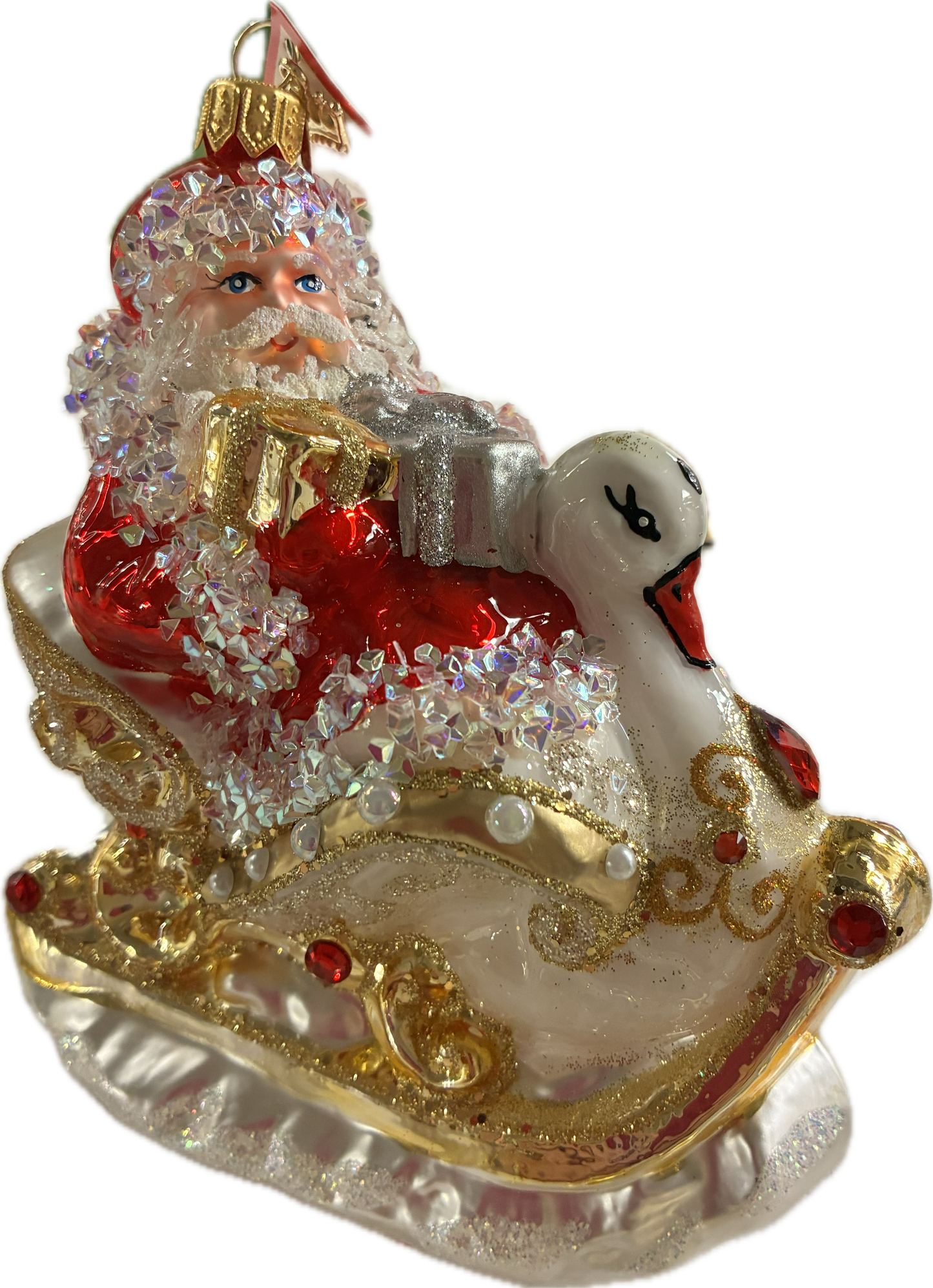 Sleighing Swan Santa The Ornament King