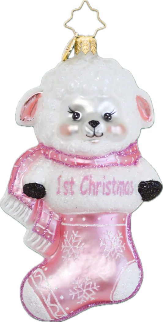 Christopher Radko Snowy Pink First Christmas