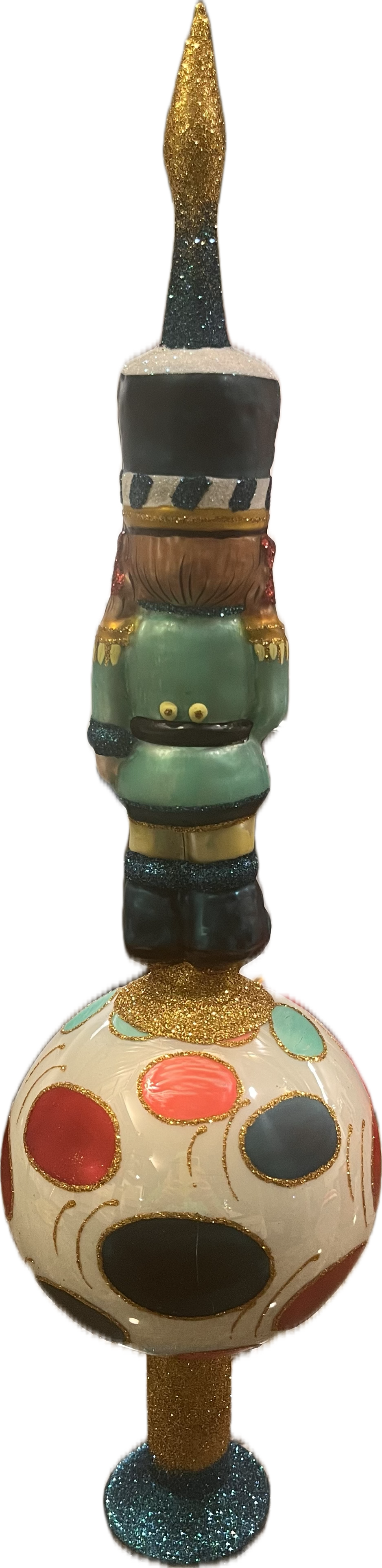 ChristmasJules TURQUOISE SOLDIER FINIAL