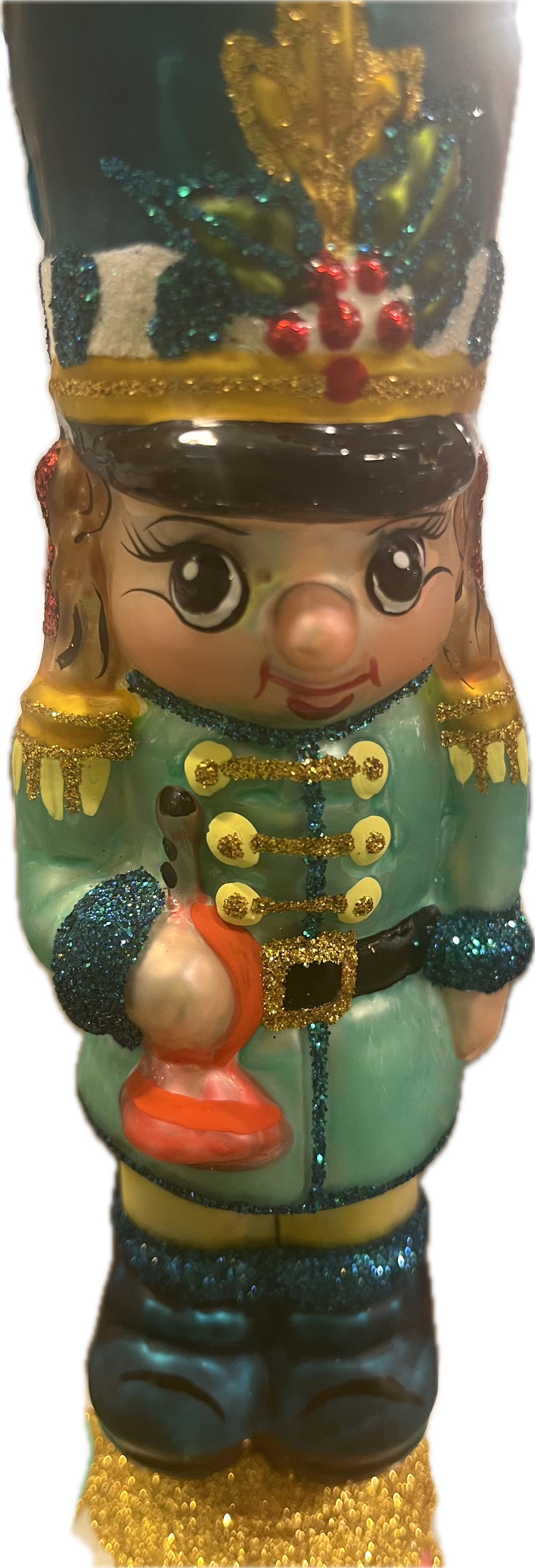 ChristmasJules TURQUOISE SOLDIER FINIAL