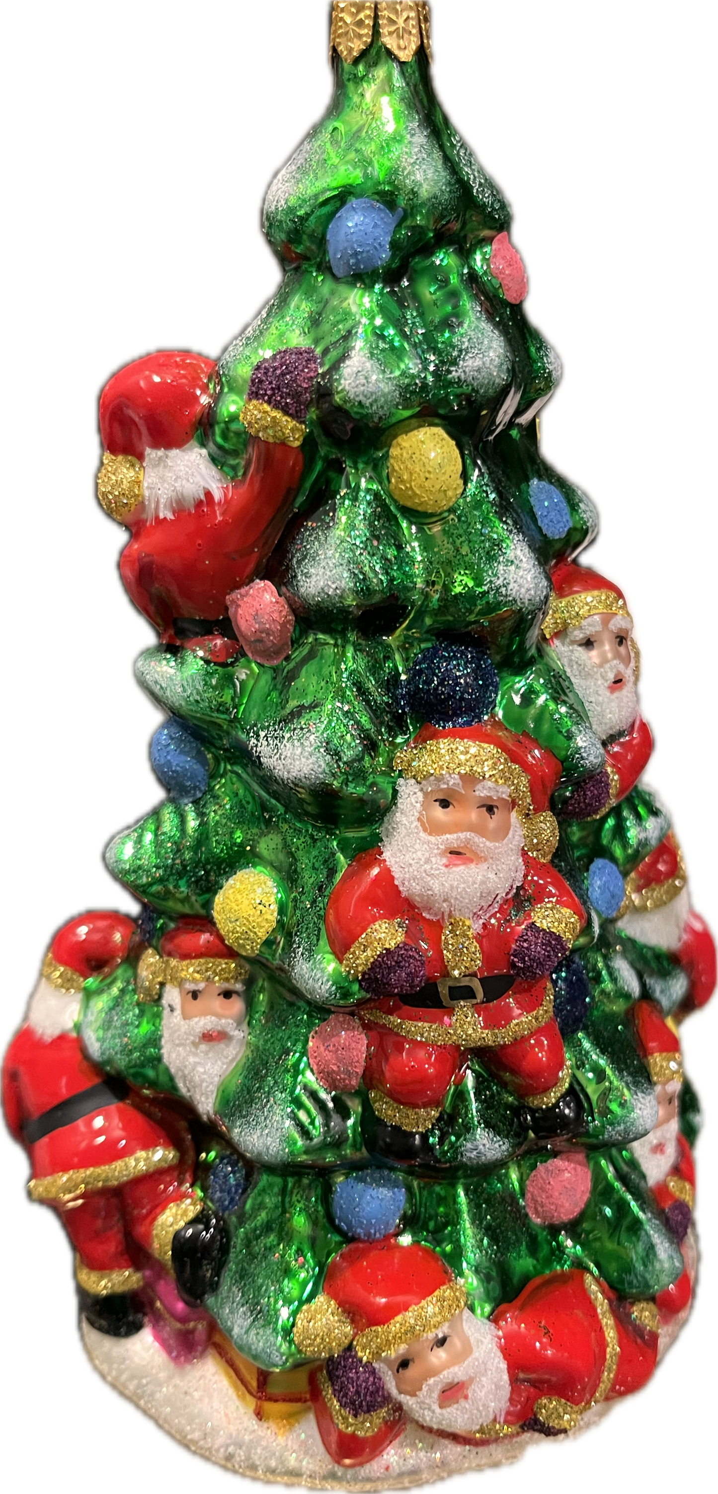 ChristmasJules CHRISTMAS TREE FULL OF SANTAS