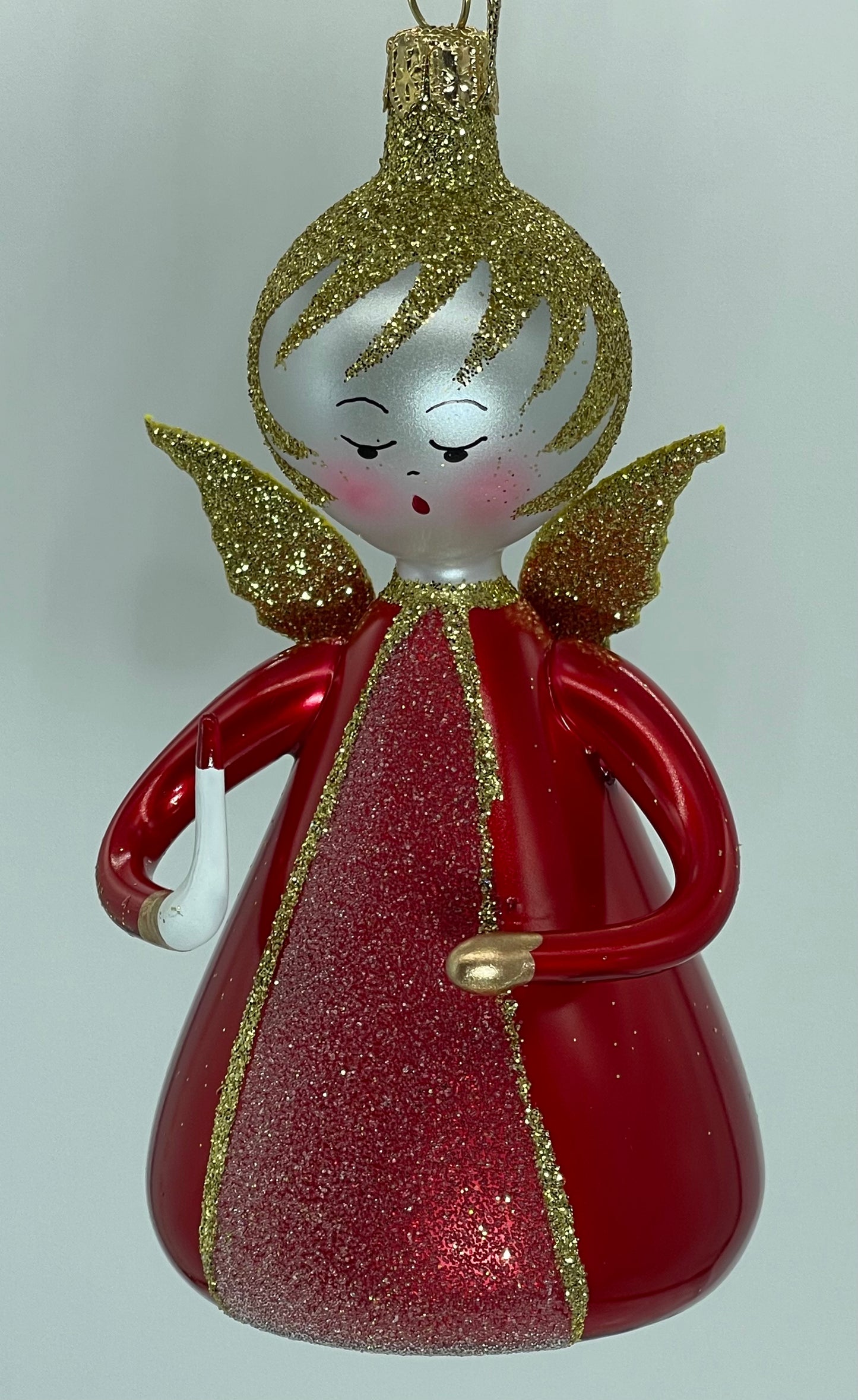 Red Angel with Candle - deCarlini