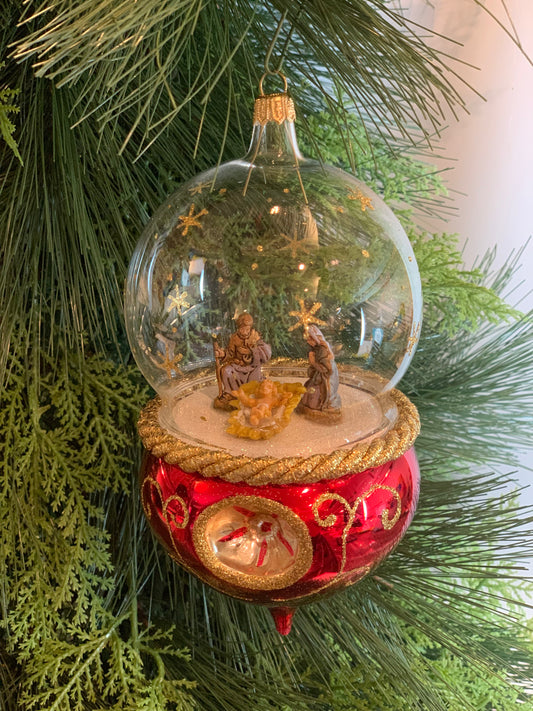 deCarlini Nativity Globe with Reflector