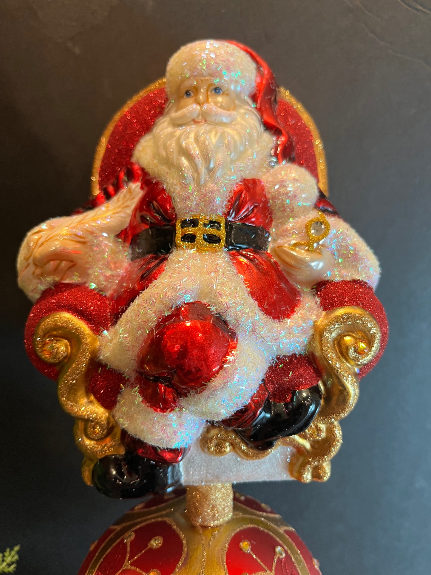 We Wish You a Merry Christmas Glass Finial by Christmas Couture