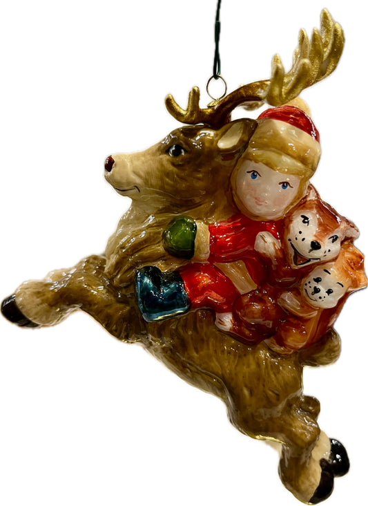 Reindeer with a Child