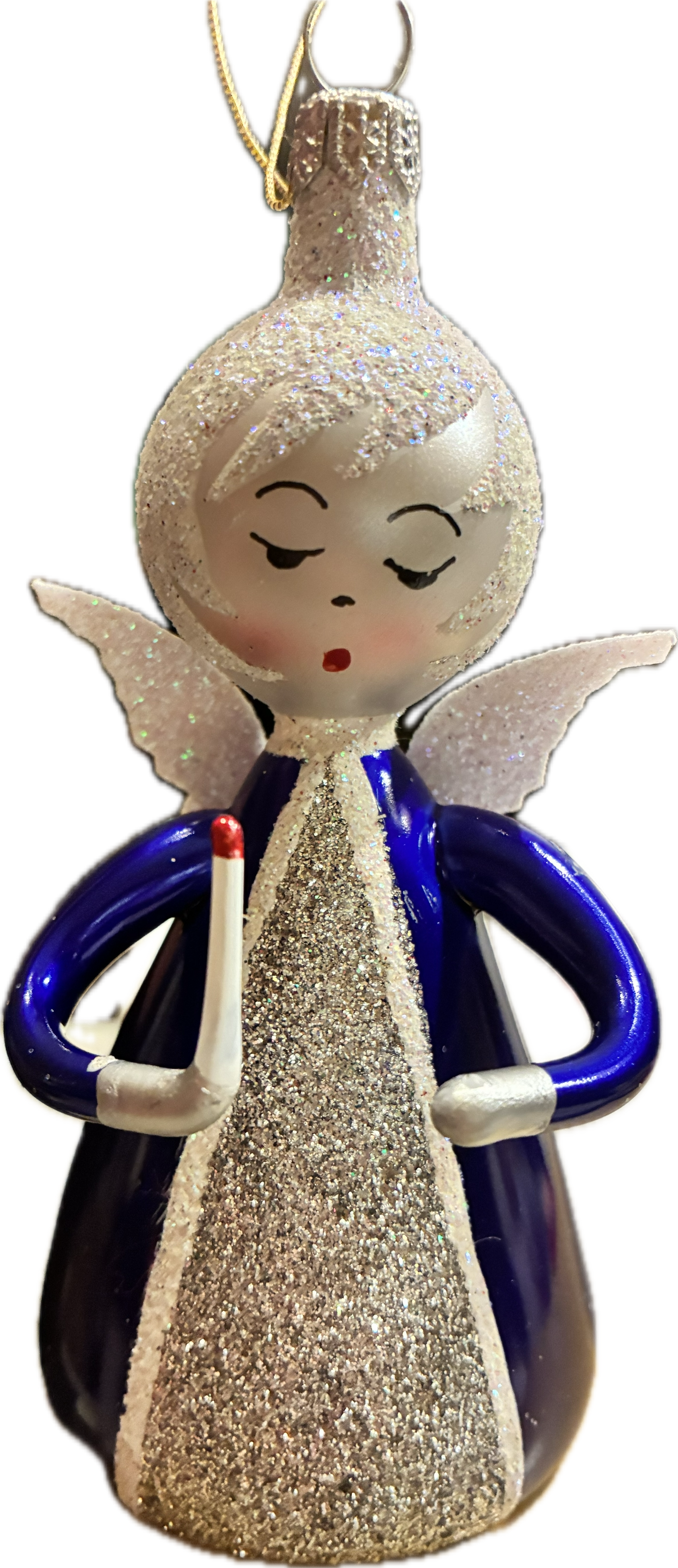 DeCarlini Little Angel with Candle Blue