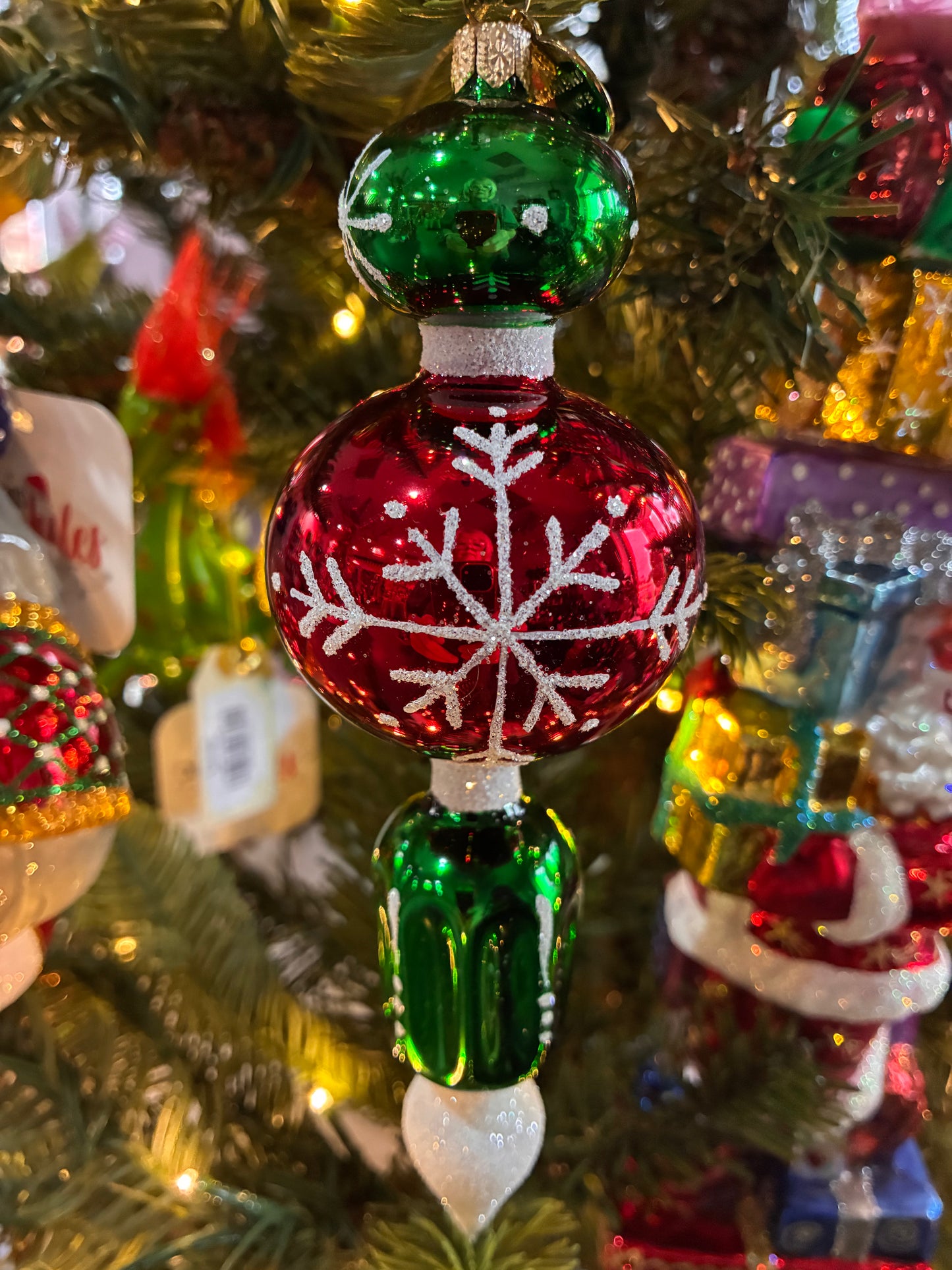 Morawski SNOWFLAKE DROP RED/GREEN