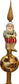 Morawski SANTA WITH STRIPED PANTS TOPPER