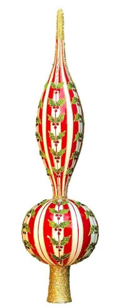 JingleNog Holiday Striped Topper