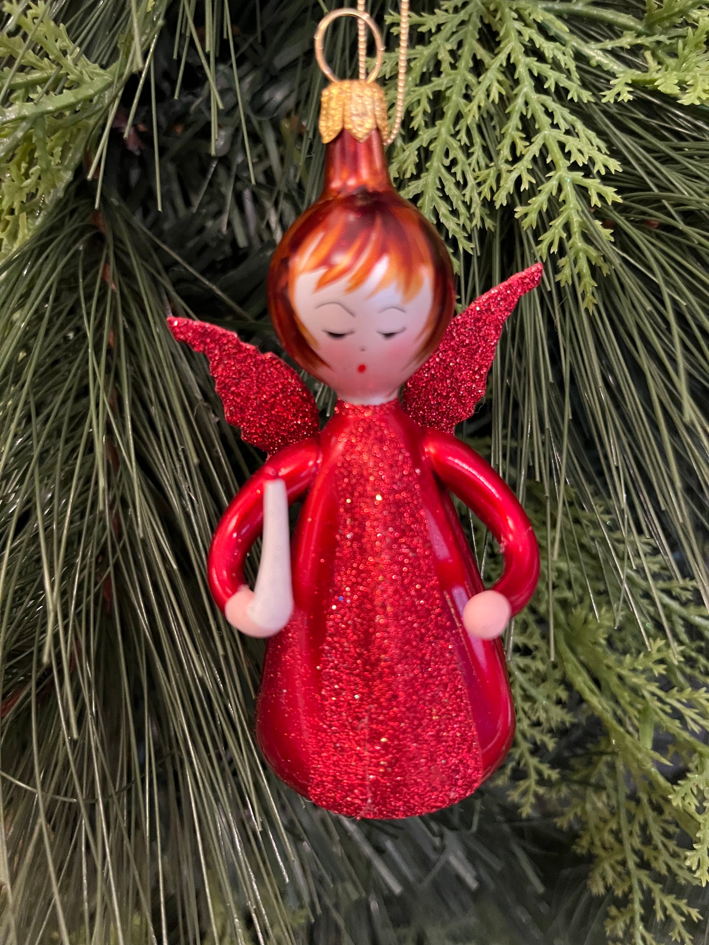 deCarlini Little Angel with Candle - Red