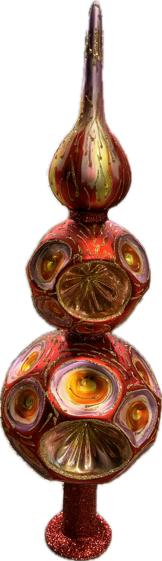 Red Peacock Finial