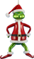 deCarlini Grinch Dressed as Santa