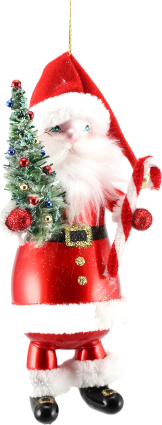 deCarlini Santa Claus Holding Christmas Tree