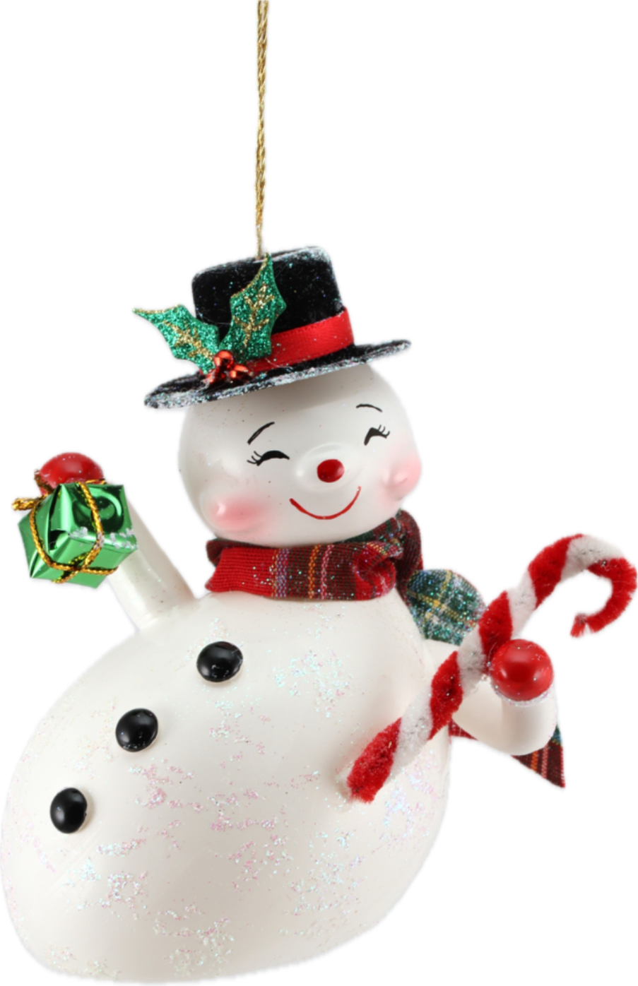 deCarlini Sitting Snowman with Hat