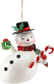 deCarlini Sitting Snowman with Hat