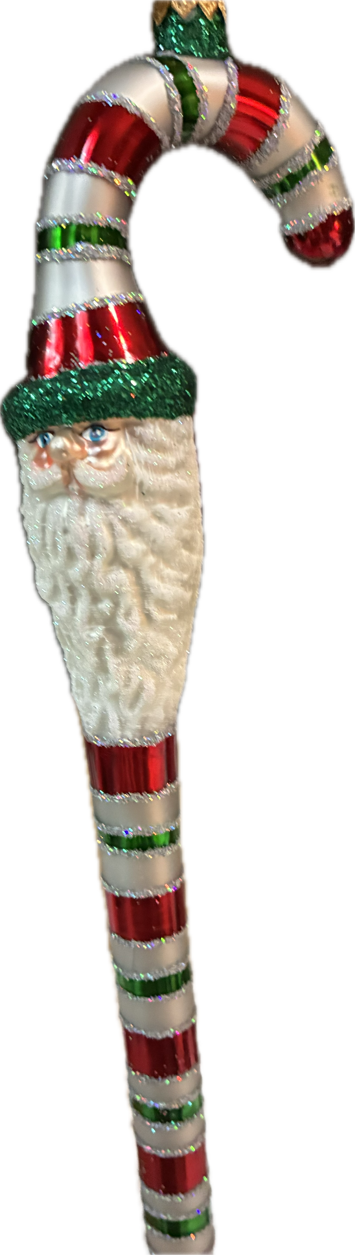 RED AND GREEN CANDY CANE SANTA Morawski