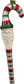 RED AND GREEN CANDY CANE SANTA Morawski