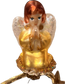 Kneeling Angel on Clip (Gold) by ChristmasJules