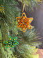 ChristmasJules Beaded Star Christmas Ornament - Set of three - Elegant