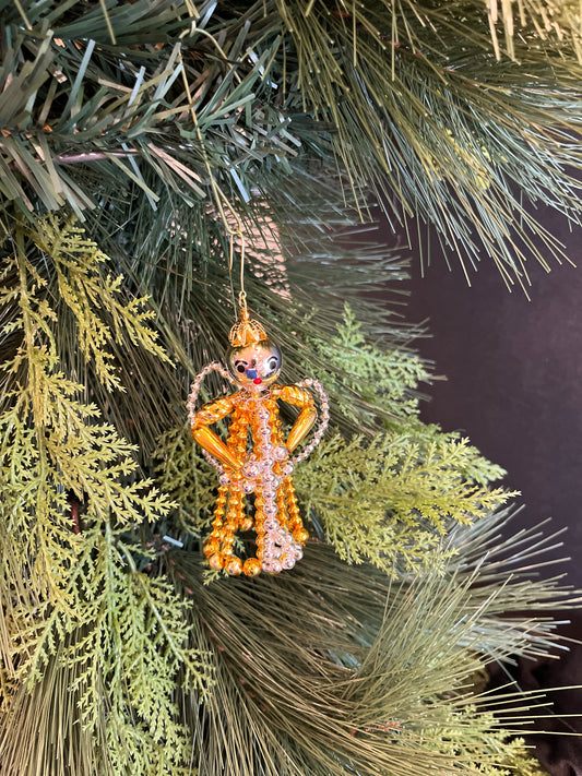 ChristmasJules Victoria the Beaded Angel - Gold