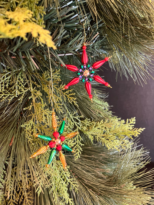 ChristmasJules Beaded Star - Set of 2