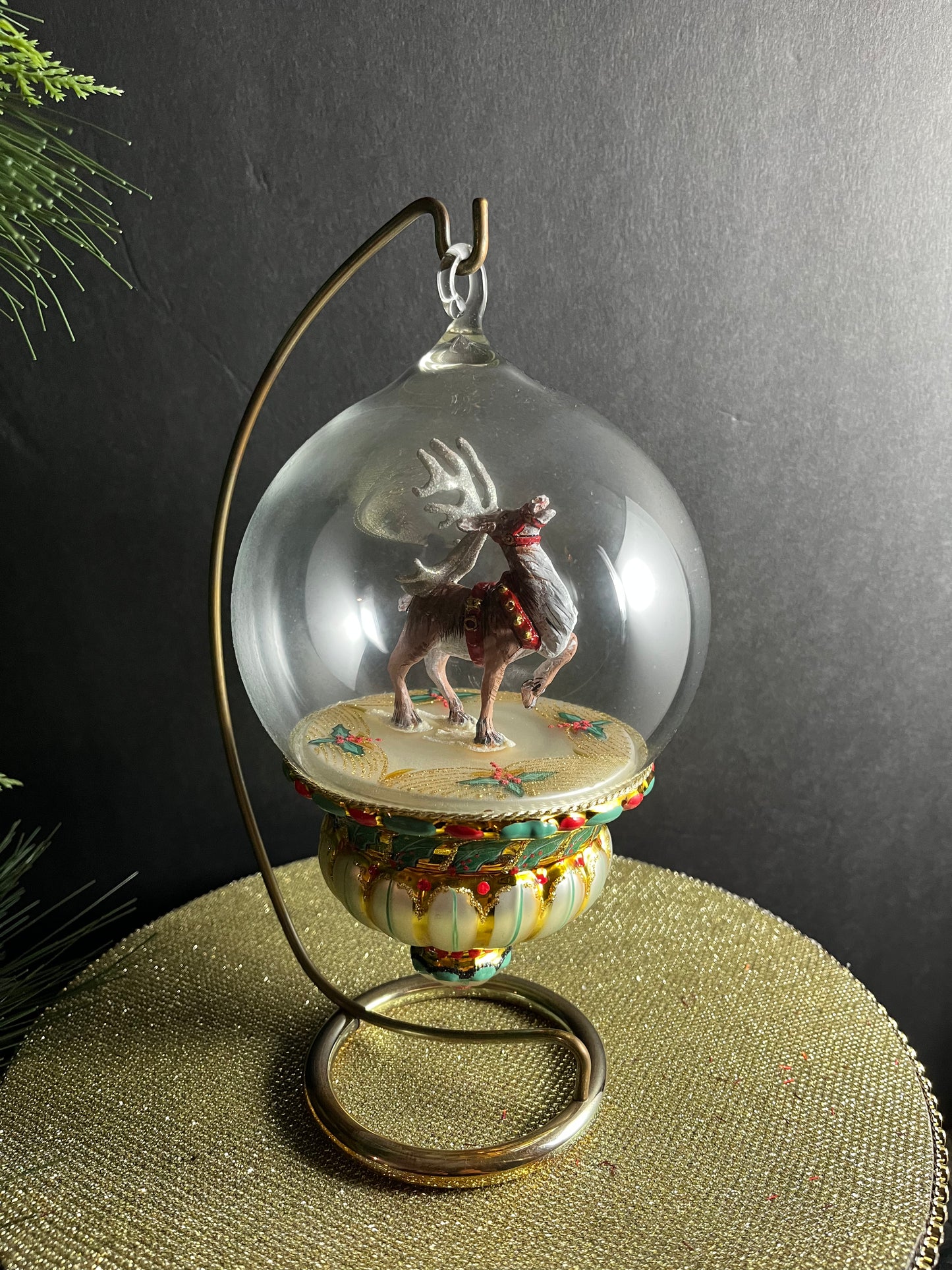 Globe with Reindeer by Christmas Jules