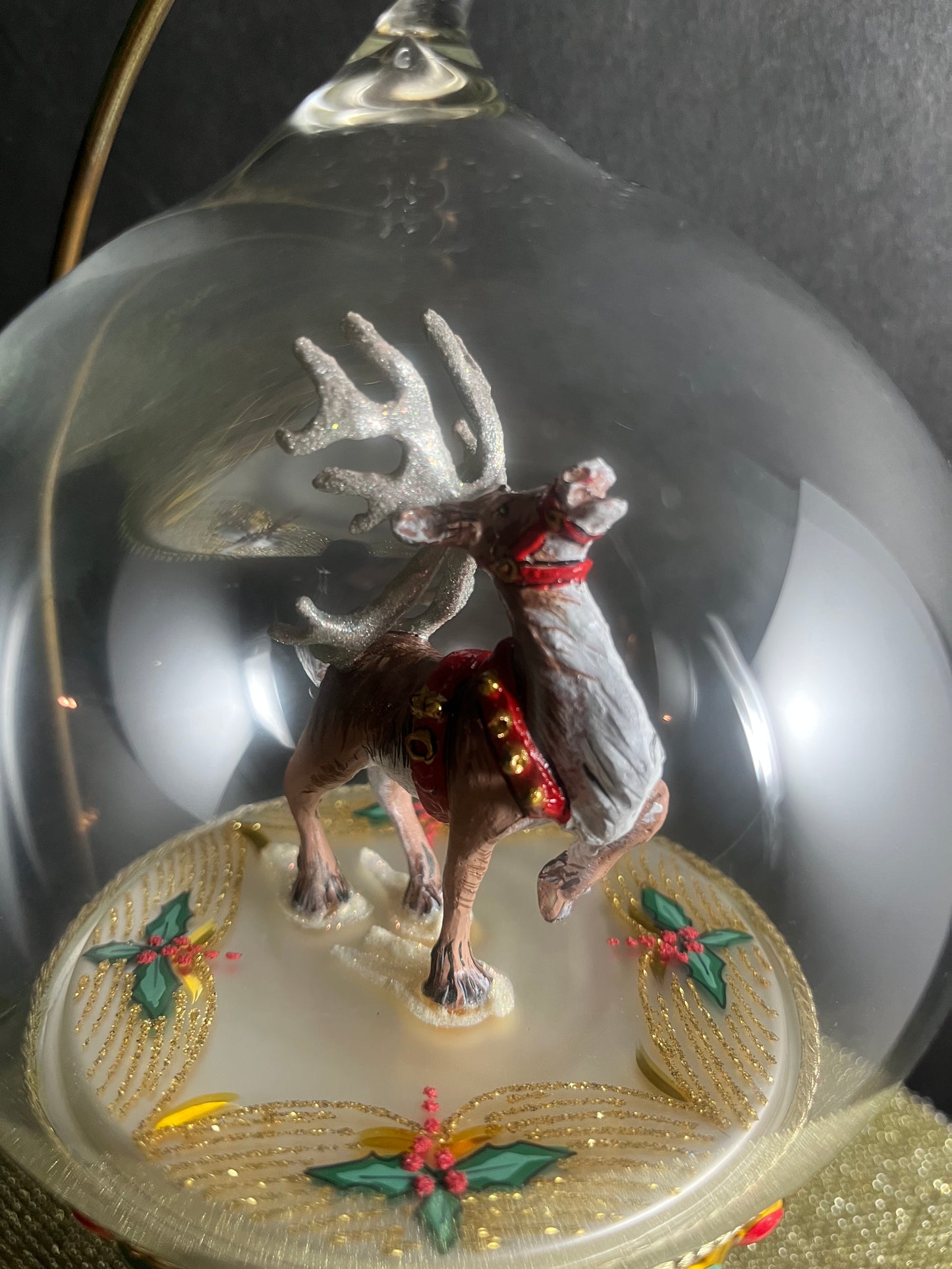 Globe with Reindeer by Christmas Jules