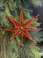 Large Red and Gold Christmas Star, Czech Beaded