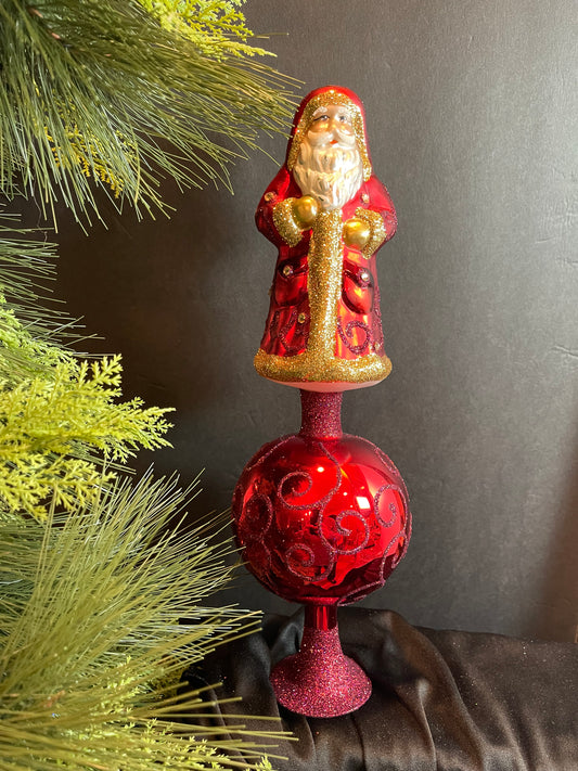 Large Majestic Santa Tree Topper from Inge Glas - Swarovski Crystals