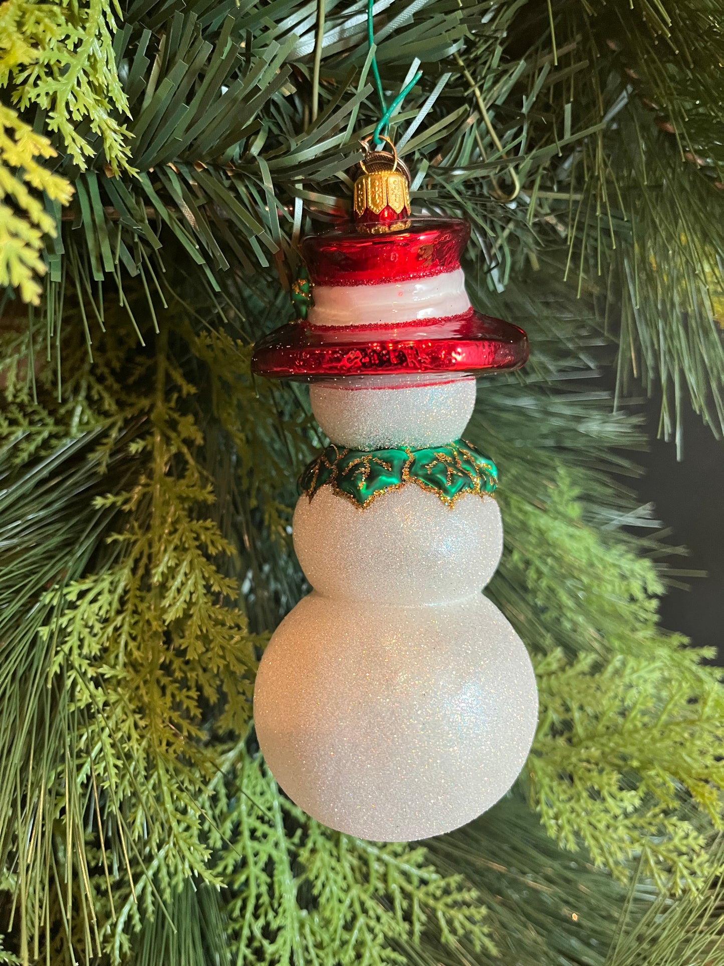 Snowman with Holly Hat ChristmasJules