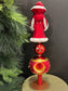 Large Here Comes Santa Claus Finial - Christmas Couture